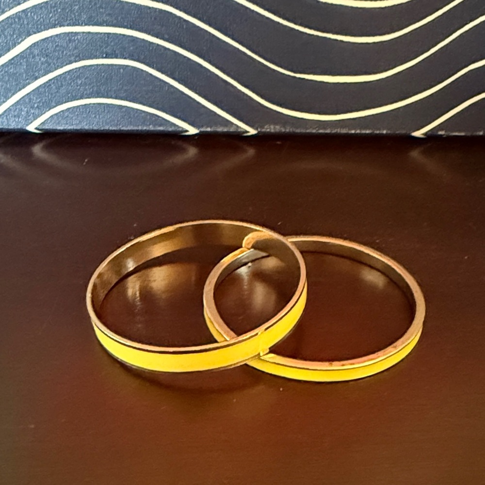 Yellow and Gold Bangle Set
